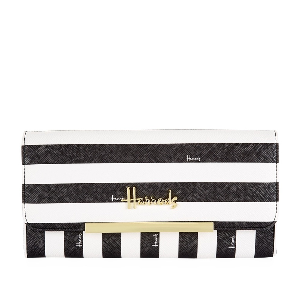 Harrods London striped wallet. NWT.